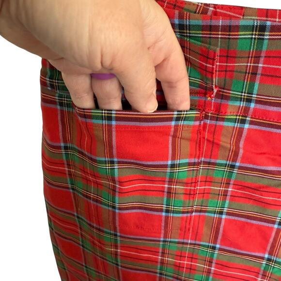 Vtg Lilly Pulitzer Red Plaid Skirt Skort Belt White Label Sz 6 Short Schoolgirl - Picture 3 of 9